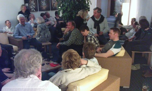 Samling på hotell etter rennet